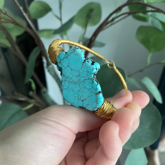 Boho turquoise bracelet - Picture 2 of 5